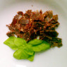 Portion Trockelfleisch, als Biltong zubereitet