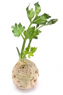 Sellerieknolle mit Grün